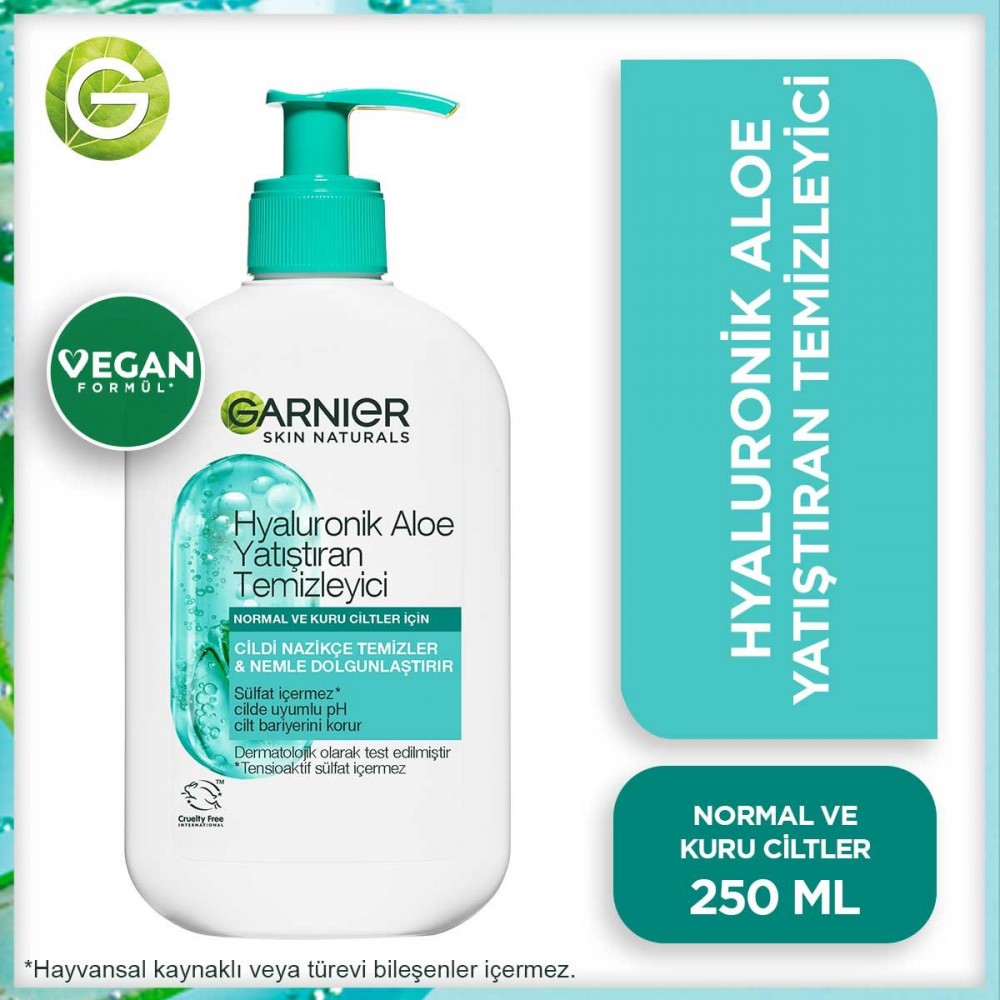 Garnier Hyaluronik Aloe Nemlendiren ve Yatıştıran Temizleyici 250ml