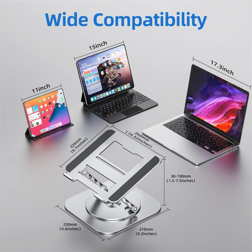 360° Dönebilen Ayarlanabilir Metal Laptop ve Tablet Standı