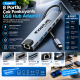 8in1 USB-C Hub Çoklayıcı 4K HDMI Ethernet USB 3.0 PD Adaptör