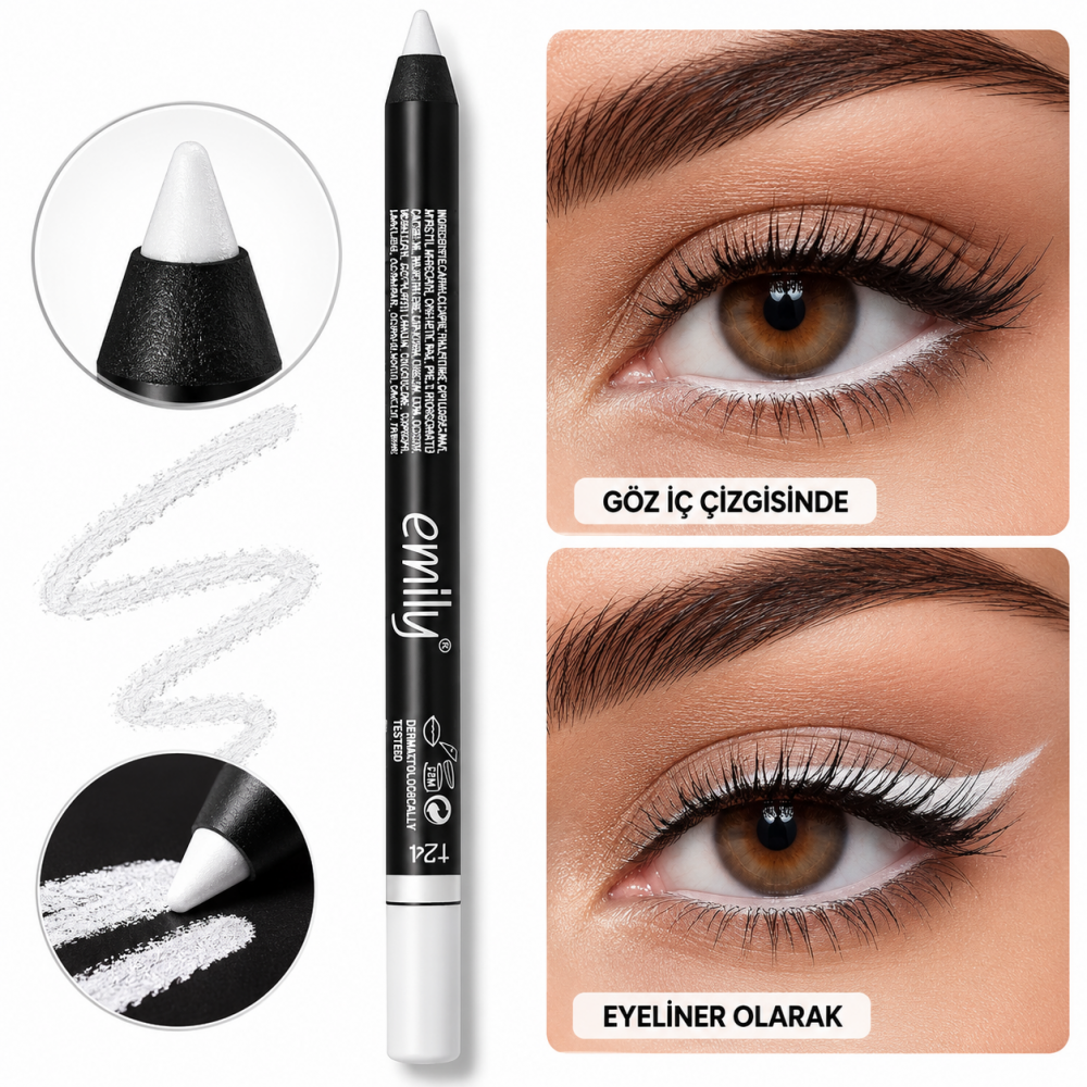 Golden Rose Emily Waterproof Eye Pencil 124 beyaz göz kalemi