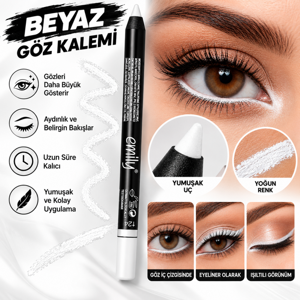 Golden Rose Emily Waterproof Eye Pencil 124 beyaz göz kalemi