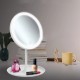 led isikli dokunmatik masaustu makyaj aynasi 3 farkli isik degistirme modlu tepsili pembe ayna