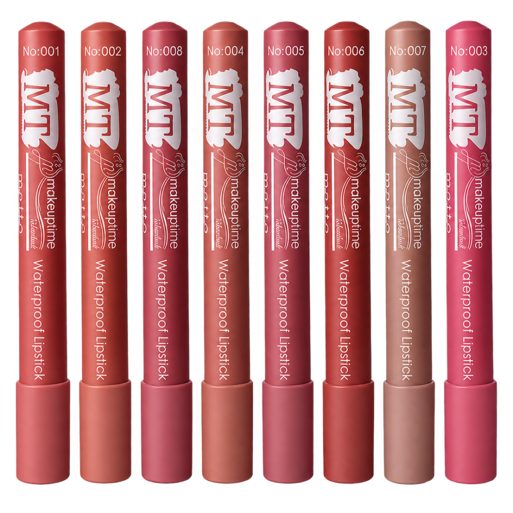 MT Makeuptime Waterproof Matte Lipstick Kalem Ruj Seti 8 Adet