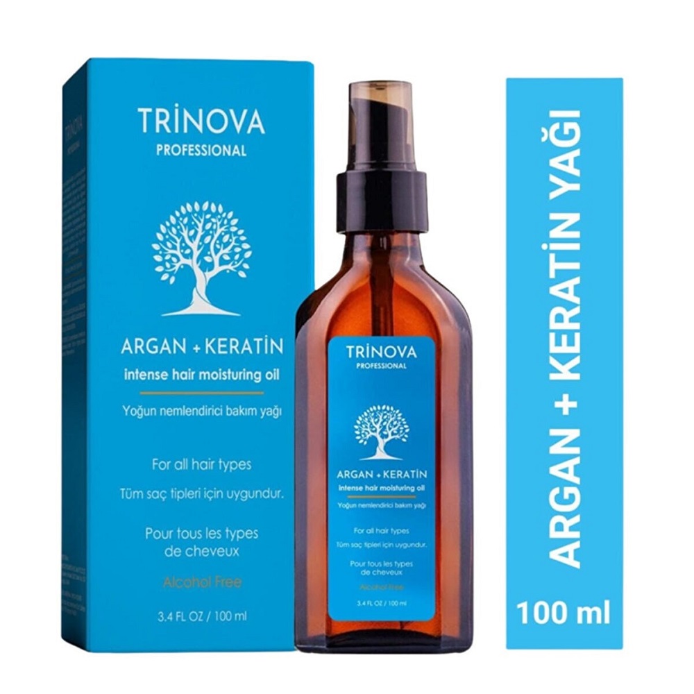 Trinova Argan Keratin Yağı & Yıpranmış Saçlar için Onarıcı Bakım