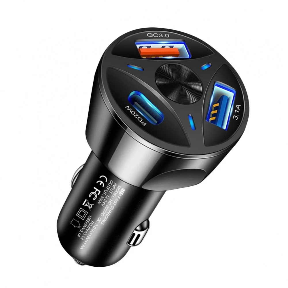 3 Portlu QC 3.0 PD 20W Araç Şarj Aleti