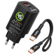 AURIS ARS-CH100 45W Hızlı Şarj Aleti USB-C PD QC3.0 Dijital Ekran