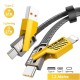 4in1 120W Hızlı Şarj ve Data Kablosu 1.2 Metre Type-C Lightning Type-A