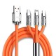 Süper Hızlı 3in1 Şarj Kablosu 120W 6A Type-C Lightning Micro USB
